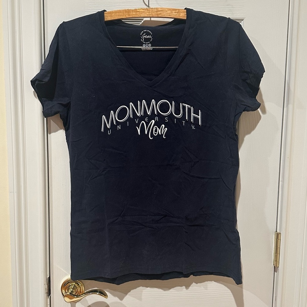 Monmouth University Mom Navy T-Shirt, Size Large